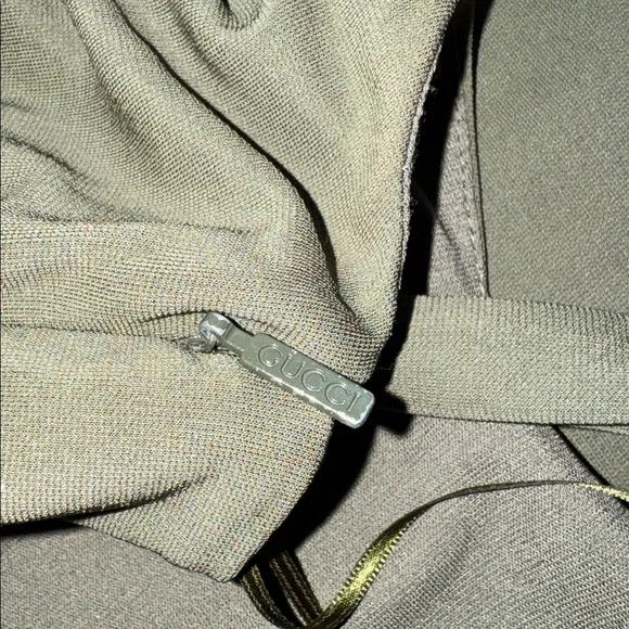 GUCCI Bodycon Open Back Green Dress Size Small - Picture 5 of 5